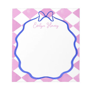 Vibrant Colourful Bold Colours Wavy Border Notepad