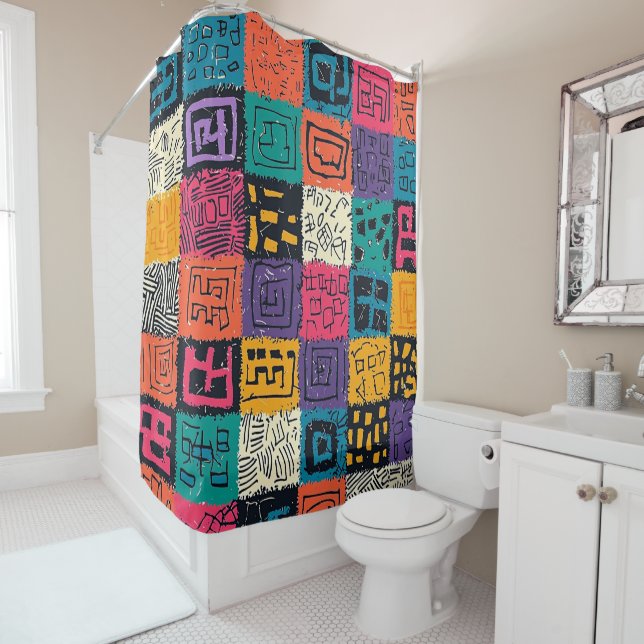 Vibrant Colourful Box Pattern (1) (In Situ)