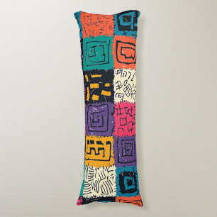 Vibrant Colourful Box Pattern (1) Body Pillow