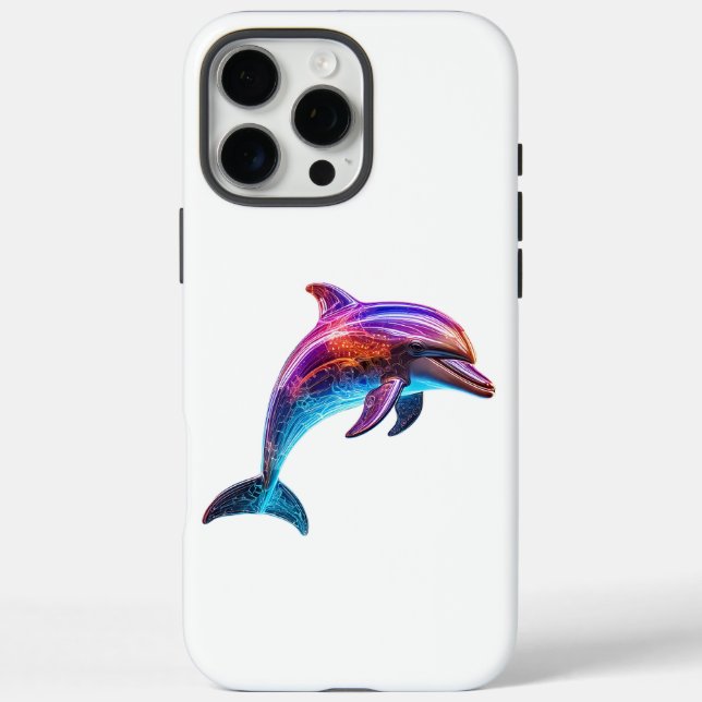 Vibrant Colourful Dolphin Case-Mate iPhone Case (Back)