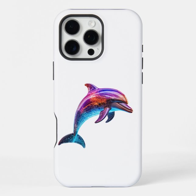 Vibrant Colourful Dolphin iPhone Case (Back)