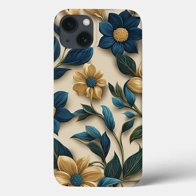 Vibrant Colourful Floral Pattern Beautiful Flowers Case-Mate iPhone Case (Back)