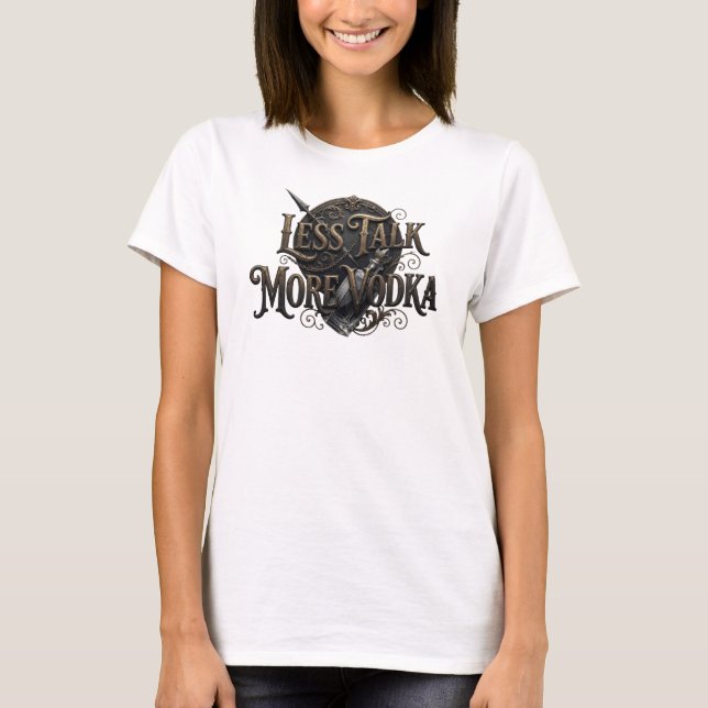 Vibrant Colourful LESS TALK Quote Shirt (Front)
