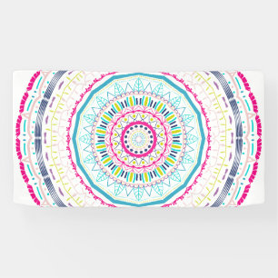 Vibrant Colourful Mandala Art Banner