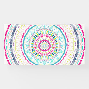 Vibrant Colourful Mandala Art Banner