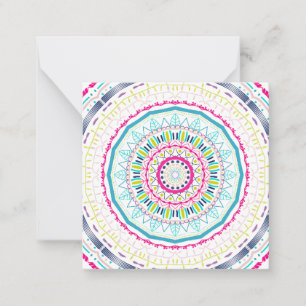 Vibrant Colourful Mandala Art Card