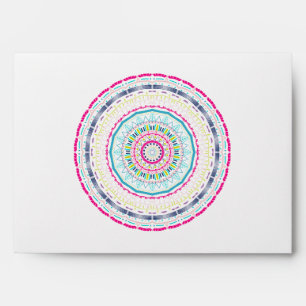 Vibrant Colourful Mandala Art Envelope