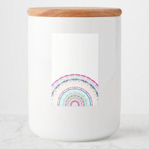 Vibrant Colourful Mandala Art Food Label