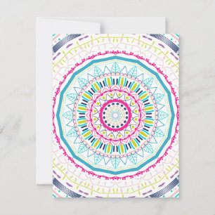 Vibrant Colourful Mandala Art Invitation