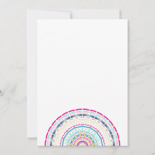 Vibrant Colourful Mandala Art Invitation