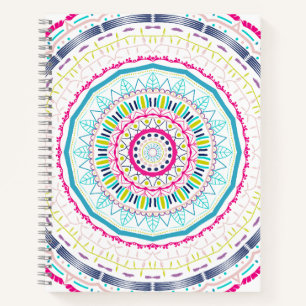 Vibrant Colourful Mandala Art Notebook