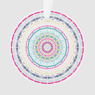 Vibrant Colourful Mandala Art Ornament