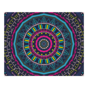 Vibrant Colourful Mandala Art Poster