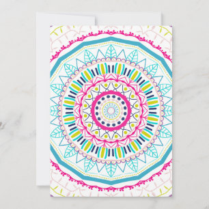 Vibrant Colourful Mandala Art Save The Date