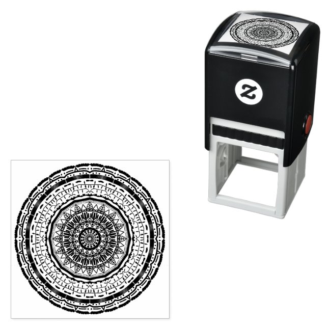Vibrant Colourful Mandala Art Self-inking Stamp (In Situ)