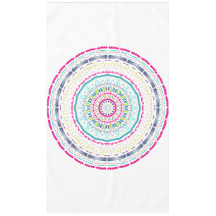 Vibrant Colourful Mandala Art Tablecloth