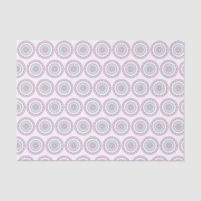 Vibrant Colourful Mandala Art Tissue Paper (Front)