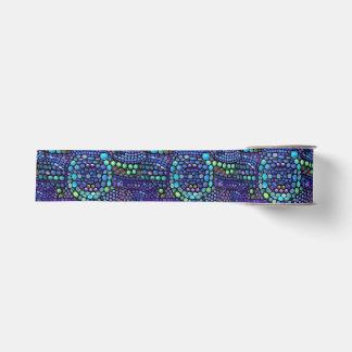 Vibrant Colourful Mosaic Tile Pattern Grosgrain Ribbon