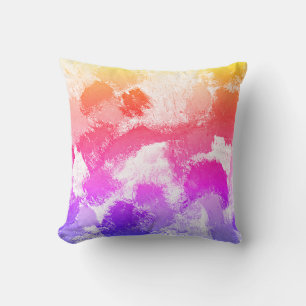 Vibrant Colourful Multicolor Ties Throw Pillow