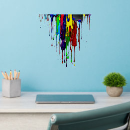 Vibrant colourful Paint Drip Decal