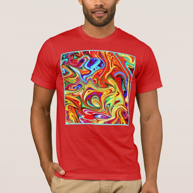 Vibrant Colourful Pattern Artwork T-Shirt (Front)