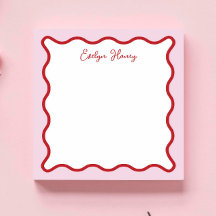 Vibrant Colourful Pink Red Wavy Zigzag Border