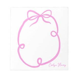 Vibrant Colourful Ribbow Bow Wavy Border Notepad
