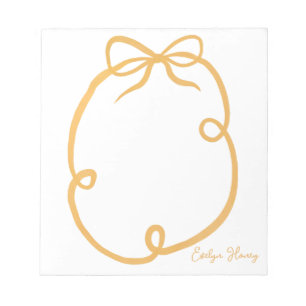 Vibrant Colourful Ribbow Bow Wavy Border Notepad
