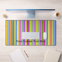 Vibrant Colourful Stripes Custom Text