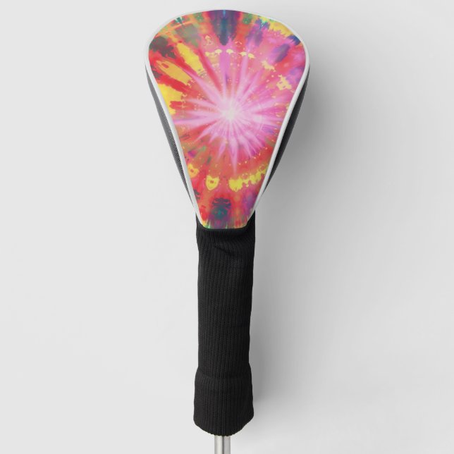 Vibrant Colourful Tie-Dye #1 Golf Head Cover (Front)