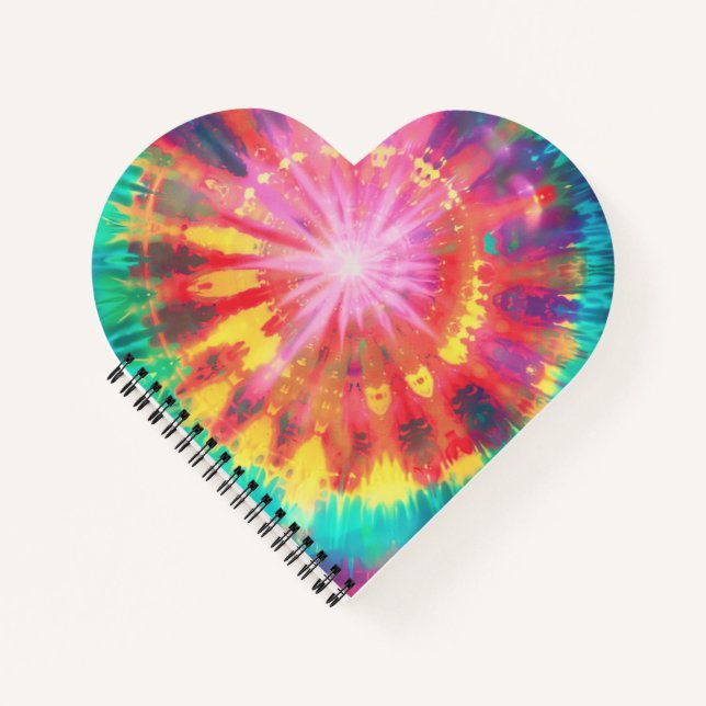 Vibrant Colourful Tie-Dye #1 Notebook (Front)