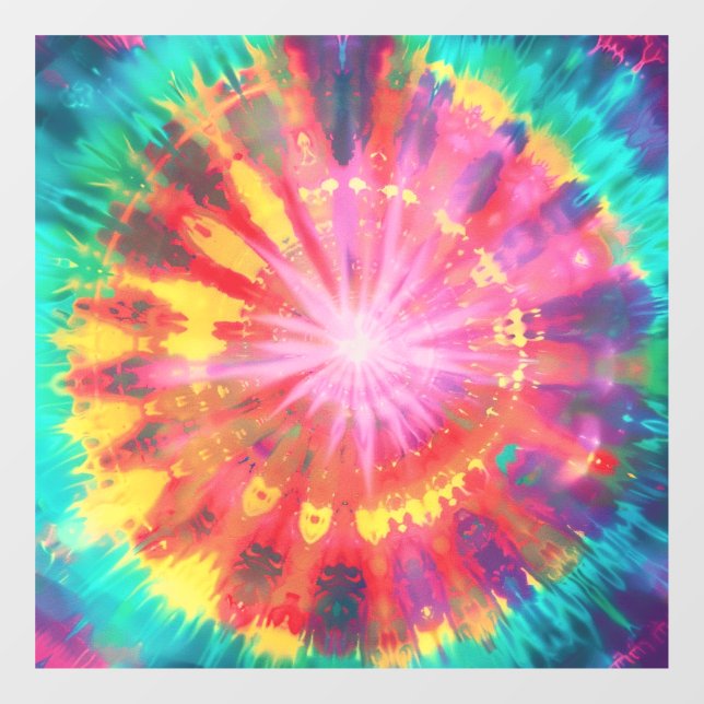 Vibrant Colourful Tie-Dye #1 Window Cling (Sheet)