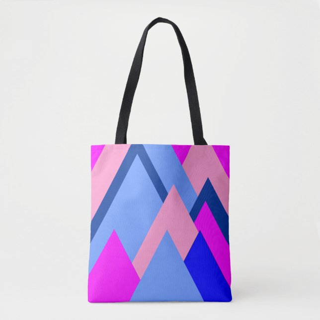 Vibrant Colourful Triangles Tote Bag (Front)