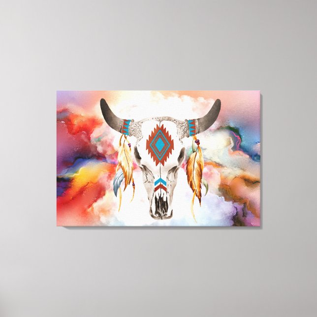 Vibrant Colourful Wall Canvas with Gloss Finish  (Front)