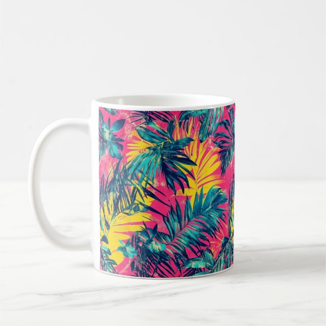 Vibrant Colours Exotic Pattern Coffee Mug (Left)