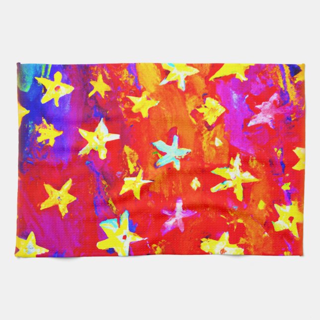Vibrant Colours of Stars. Buy Now Kitchen Towel (Horizontal)