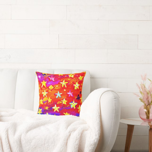 Vibrant Colours of Stars. Buy Now Throw Pillow (Couch)
