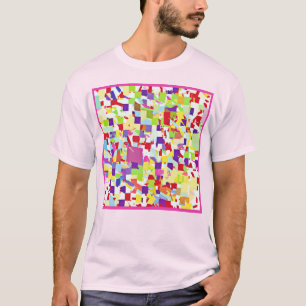 Vibrant Colours Pattern Mix T-Shirt