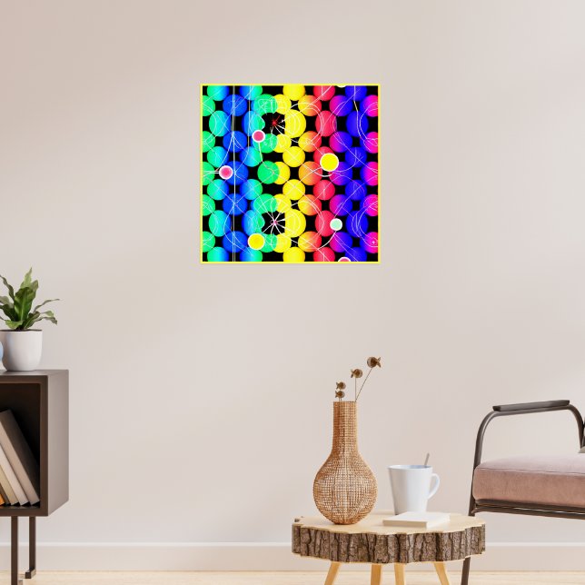 Vibrant Colours pattern  Poster (Living Room 3)
