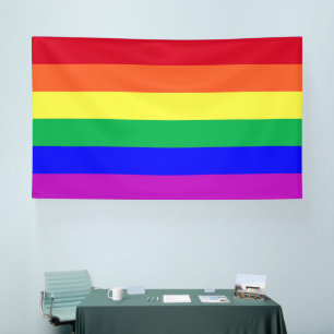 Vibrant Colours Rainbow Stripes Backdrops Gay Part Banner