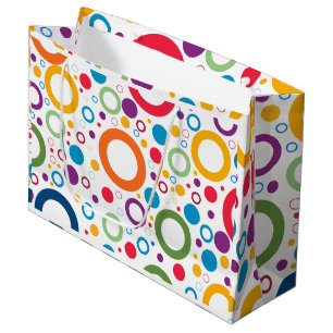 Vibrant Colours Rings Large Gift Bag