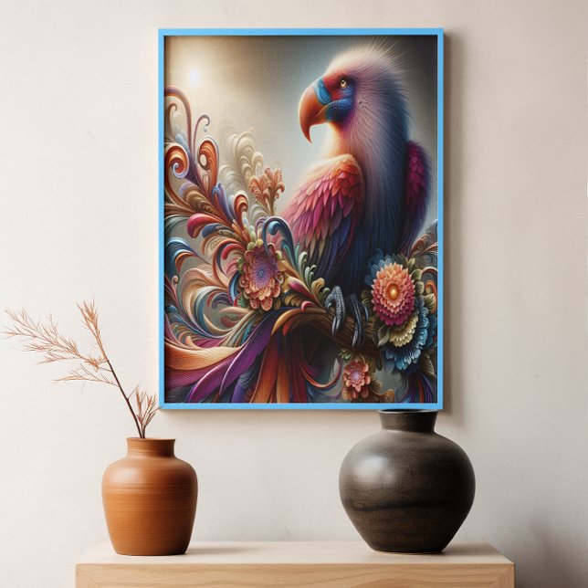 Vibrant Condor Bird Perched Atop Tree Branch Poster (Creator Uploaded)