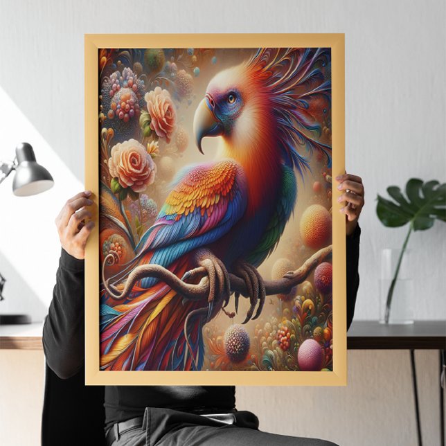 Vibrant Condor Perching Atop Tree  Poster (Creator Uploaded)