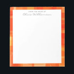 Vibrant Contemporary Abstract Modern Art Orange Notepad<br><div class="desc">Vibrant Contemporary Abstract Modern Art Orange Notepad</div>
