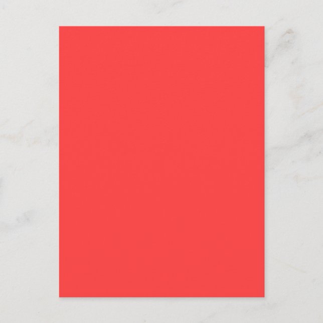 Vibrant Coral Colour Decor Customize This Postcard (Front)