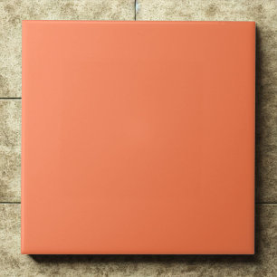 Vibrant Coral #ff7f50 Tropical Accent Tile