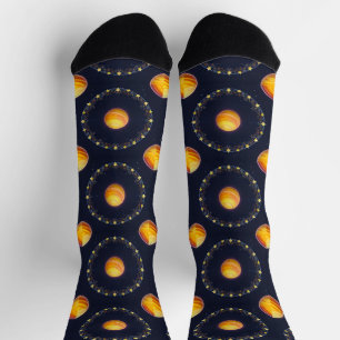 Vibrant Cosmic Artwork Socks