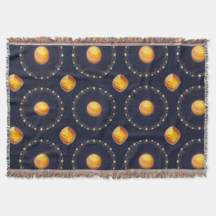 Vibrant Cosmic Artwork Throw Blanket
