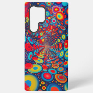Vibrant Cosmic Liquid Dots Abstract Space Art Samsung Galaxy Case
