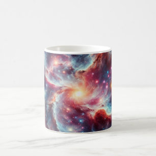 Vibrant Cosmic Vortex Galaxy Space Nebula Ceramic Coffee Mug